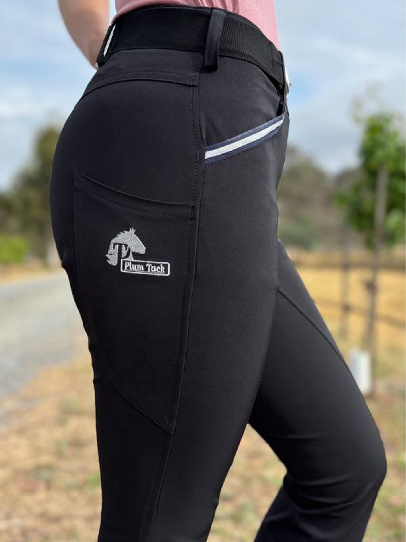 CoolMax Black Riding Breeches – Silicone or Zero Silicone | Classic or Phone Pockets