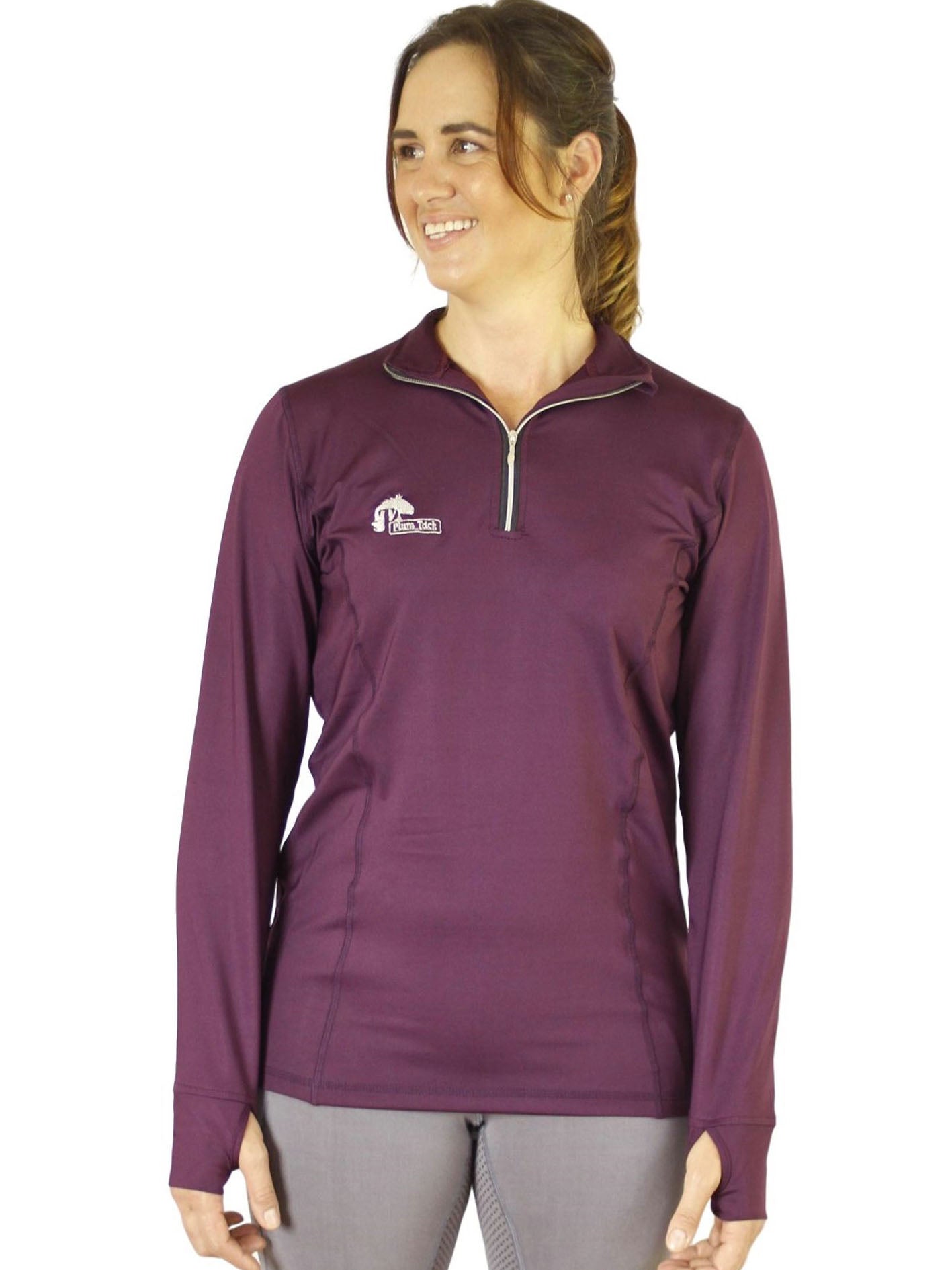 Long sleeve base layer tops in Wine - Final run outlast sizes