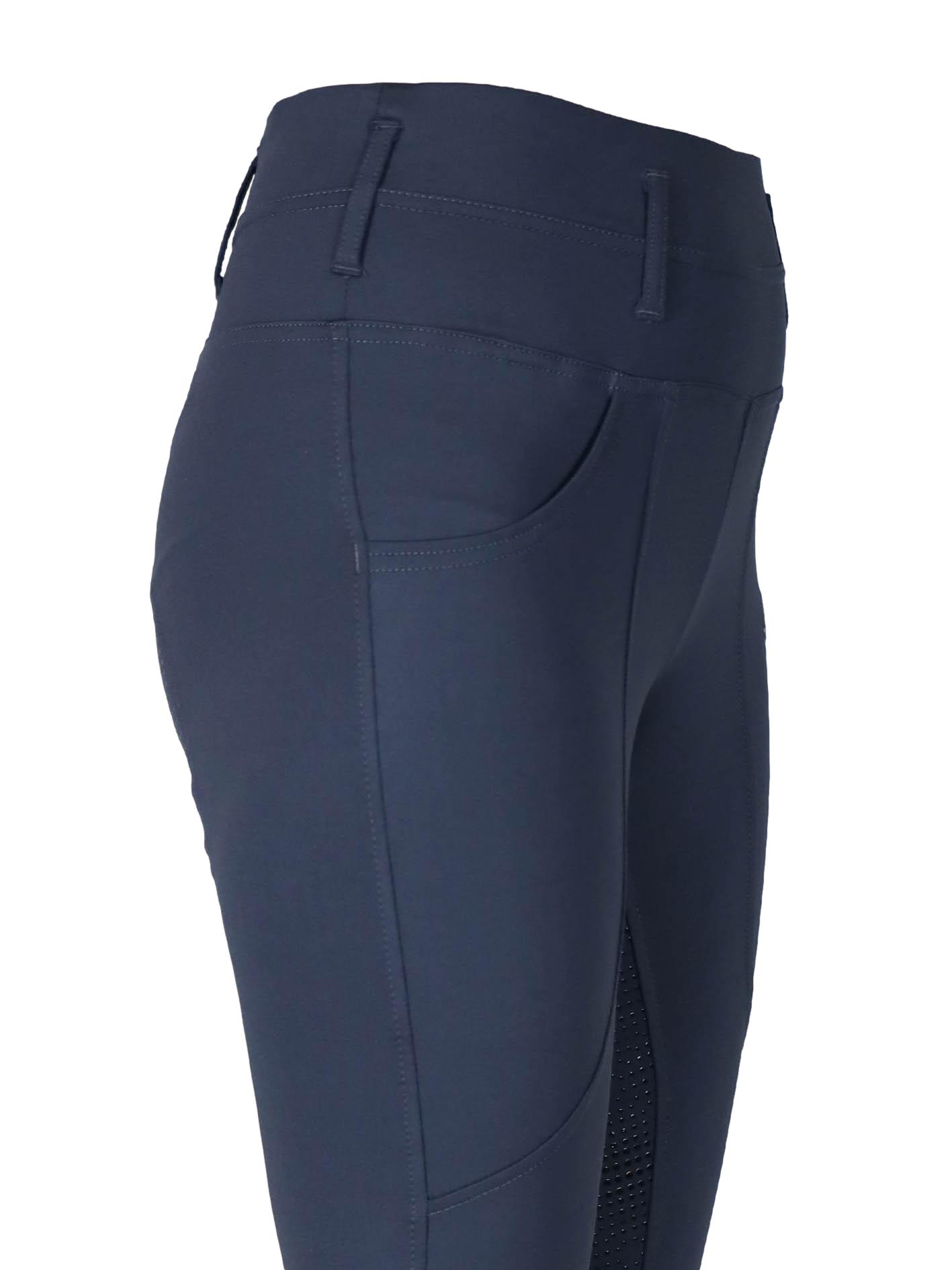 "Alice" Riding tights in Vintage Indigo with or without silicone seat grip