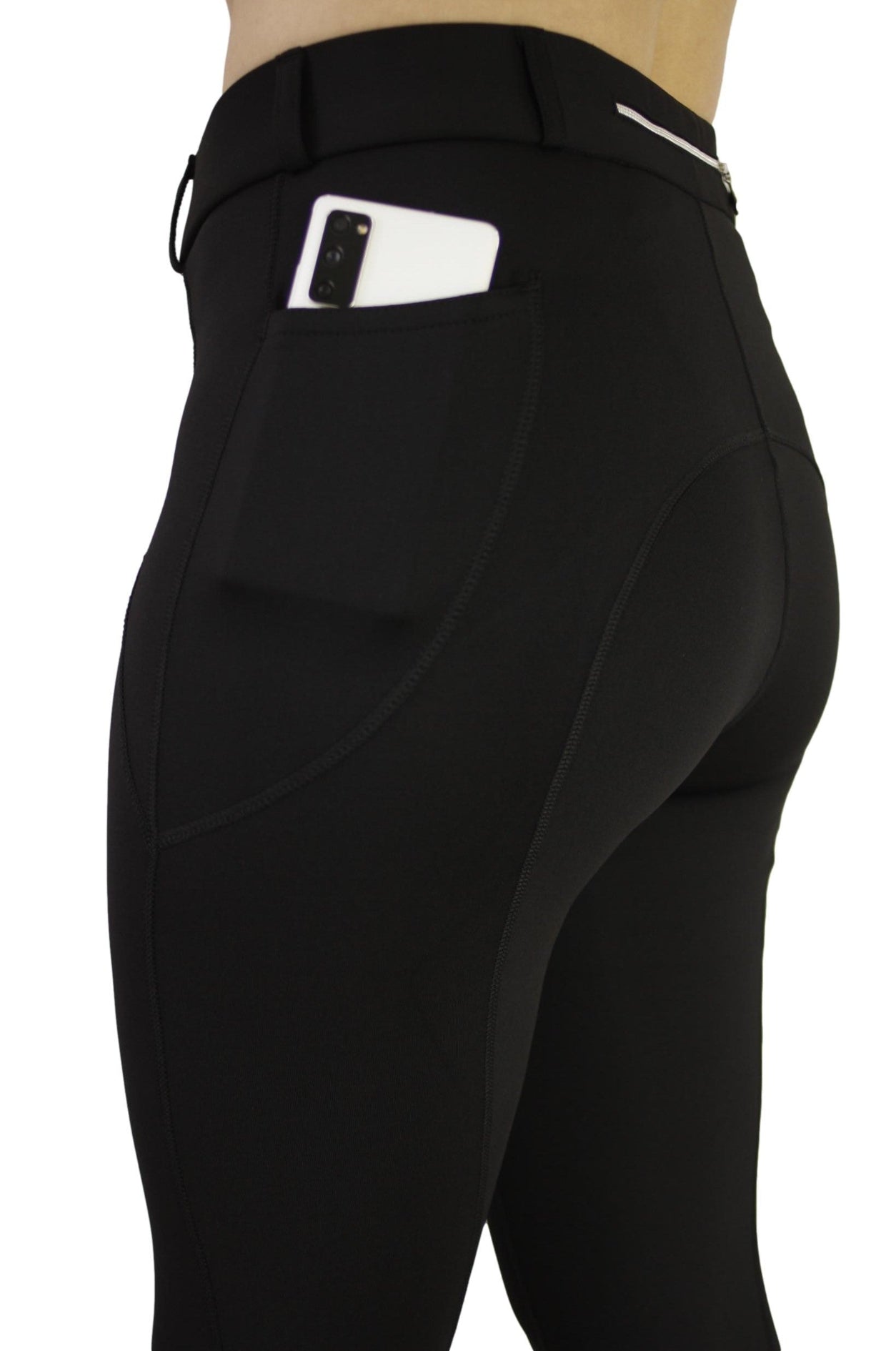 Winter riding tights in Black. With or Without Silicone Seat Grip