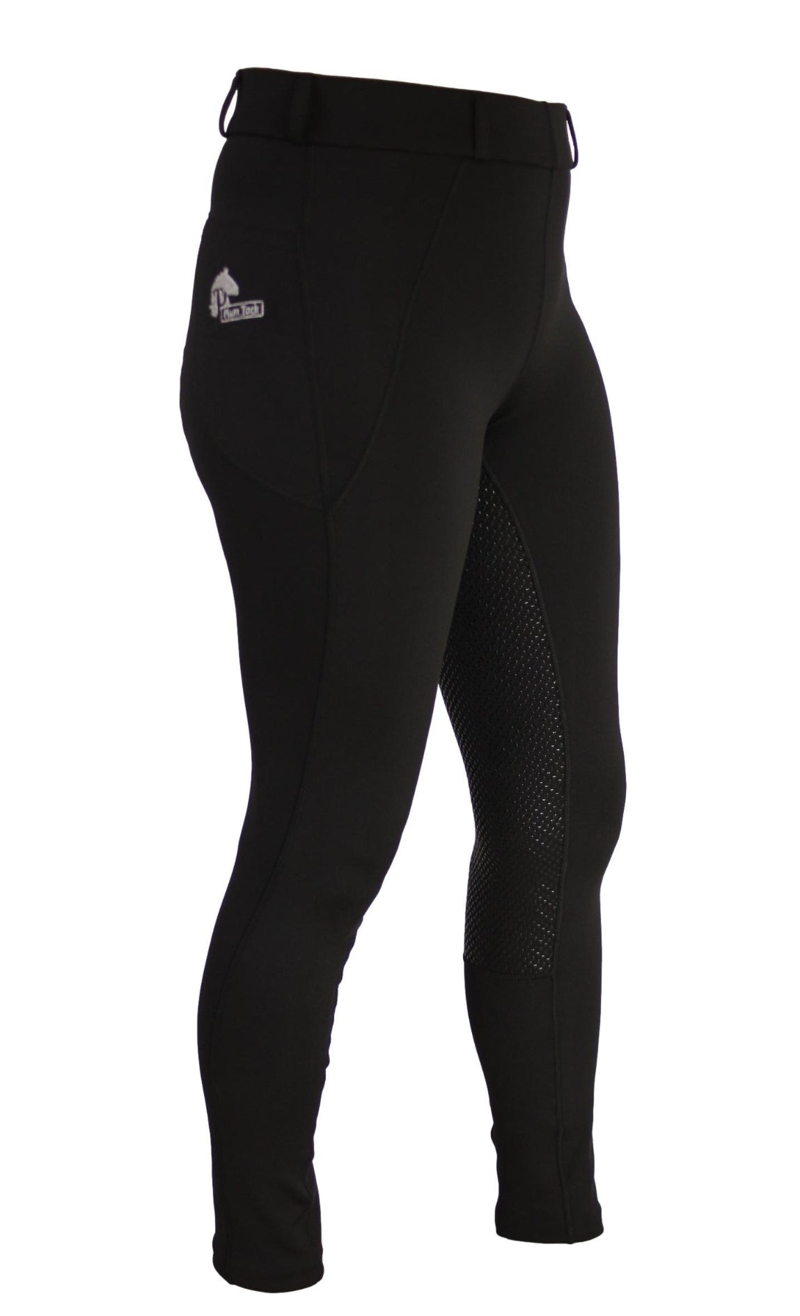 Winter riding tights in Black. With or Without Silicone Seat Grip