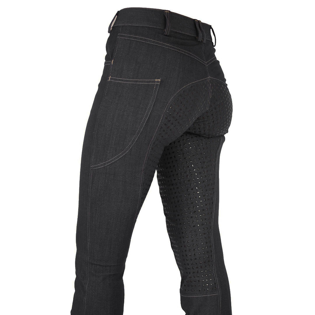 Black Denim Jodhpurs - with or without silicone seat grip