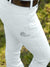 Bootleg denim riding jeans in Vanilla Cream - Silicone options
