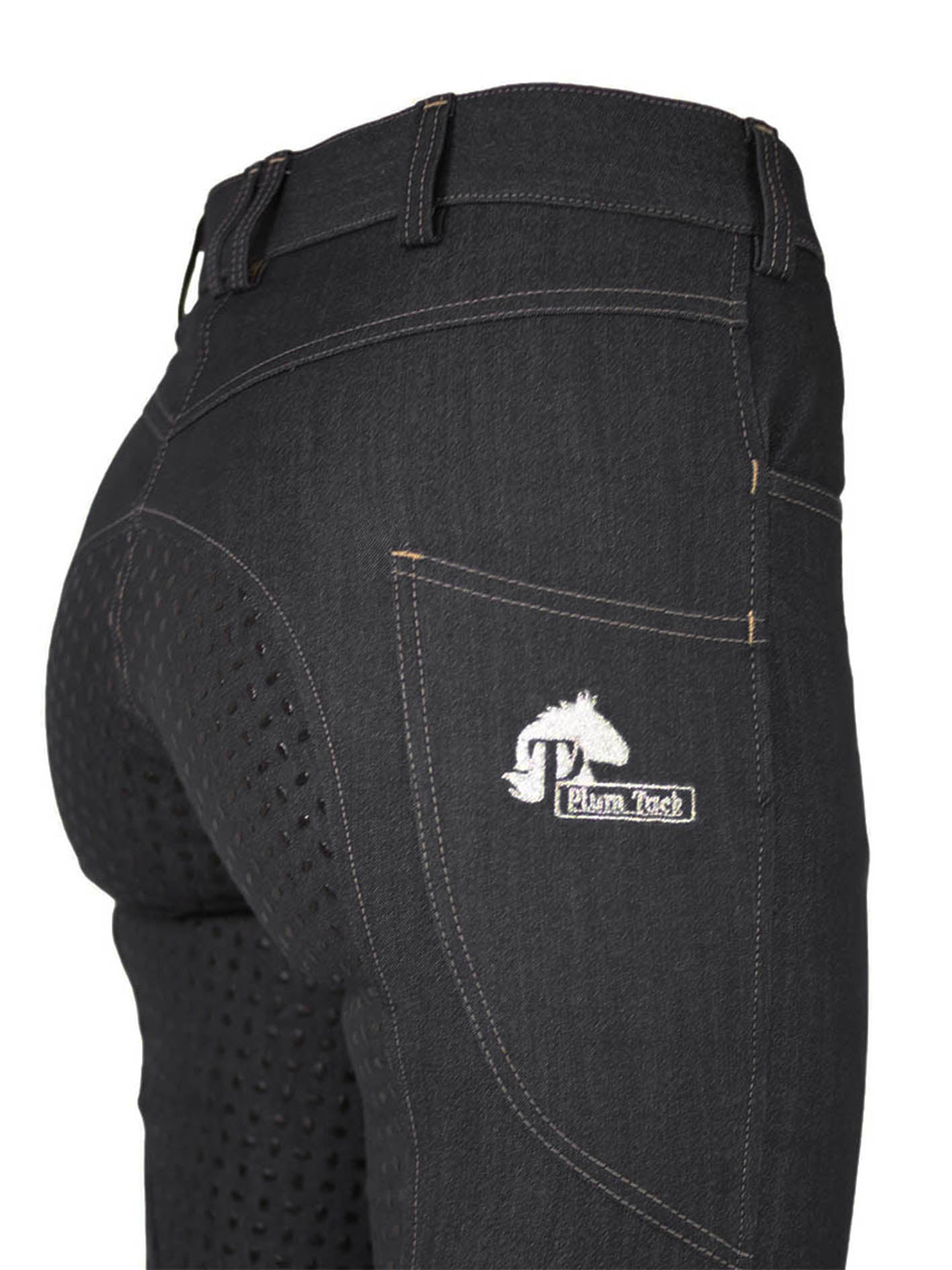 Black Denim Jodhpurs - with or without silicone seat grip