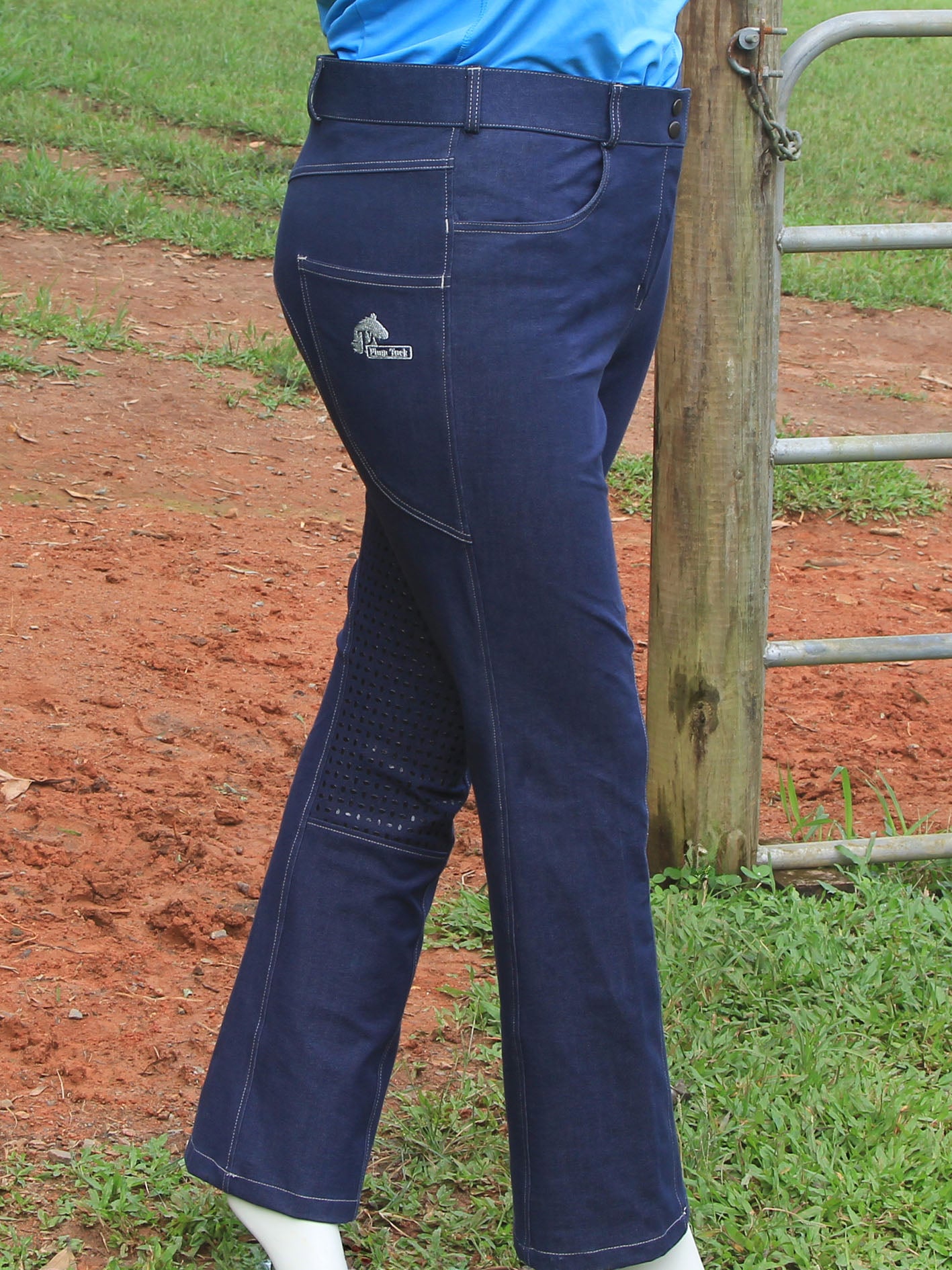 Bootleg Denim Riding Jeans – High Rise Comfort Waistband