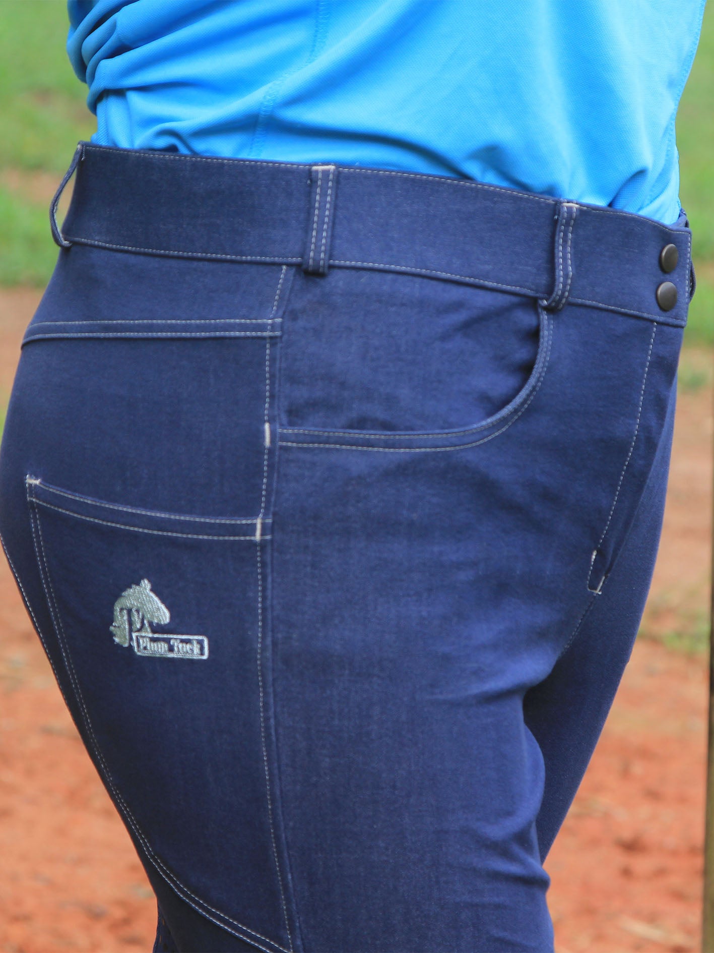 Bootleg Denim Riding Jeans – High Rise Comfort Waistband