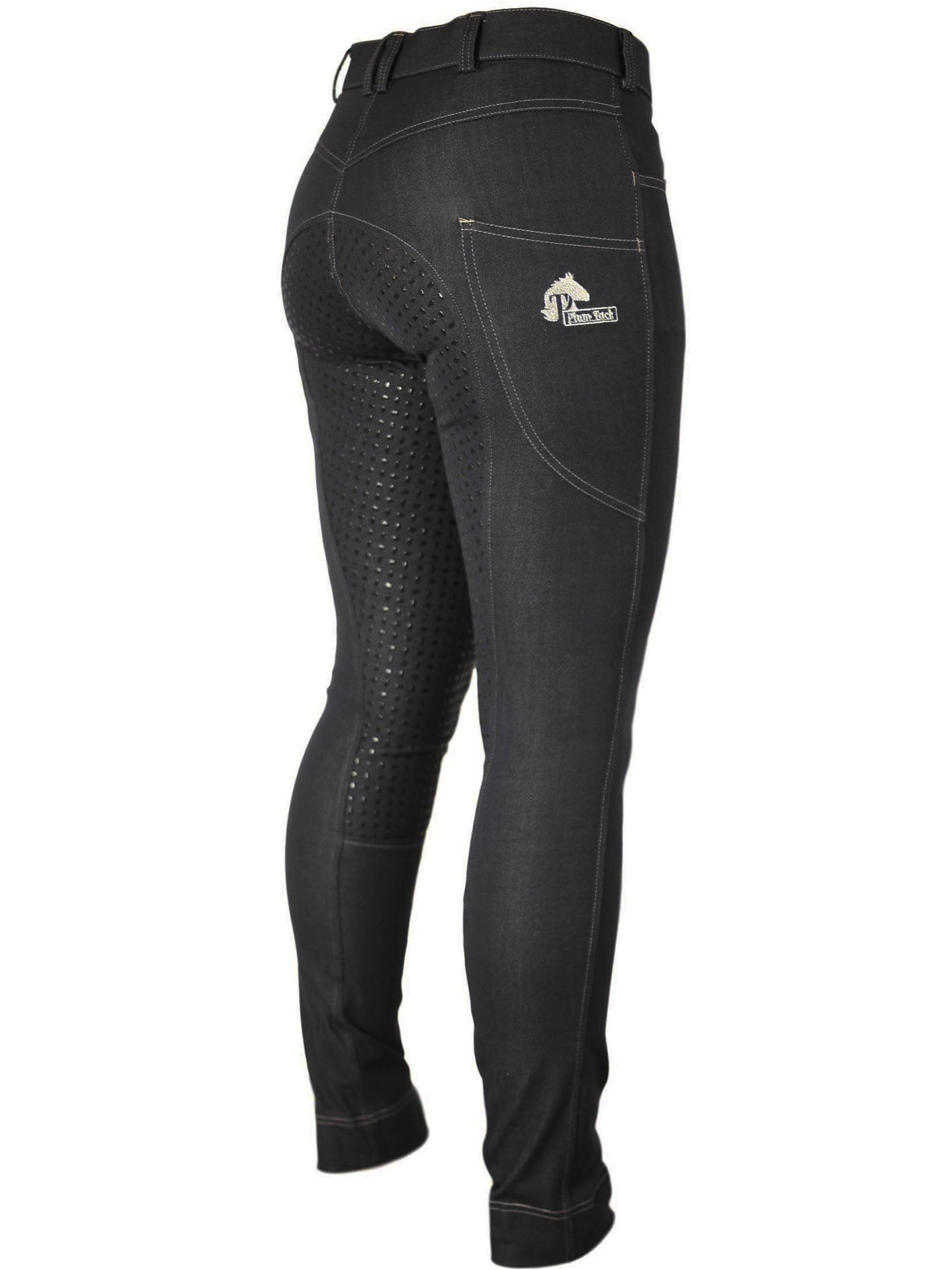 Black Denim Jodhpurs - with or without silicone seat grip