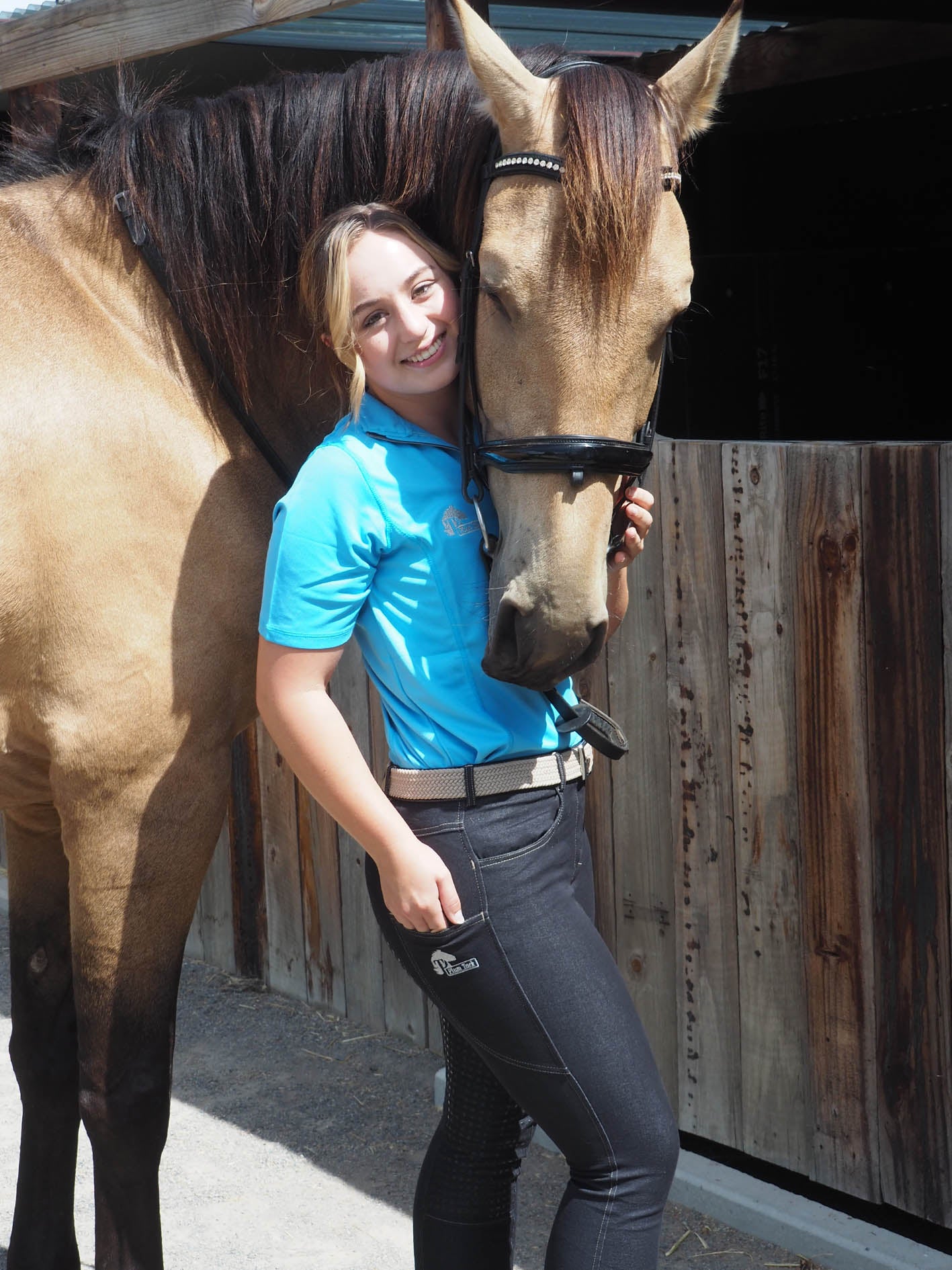 Black Denim Jodhpurs - with or without silicone seat grip