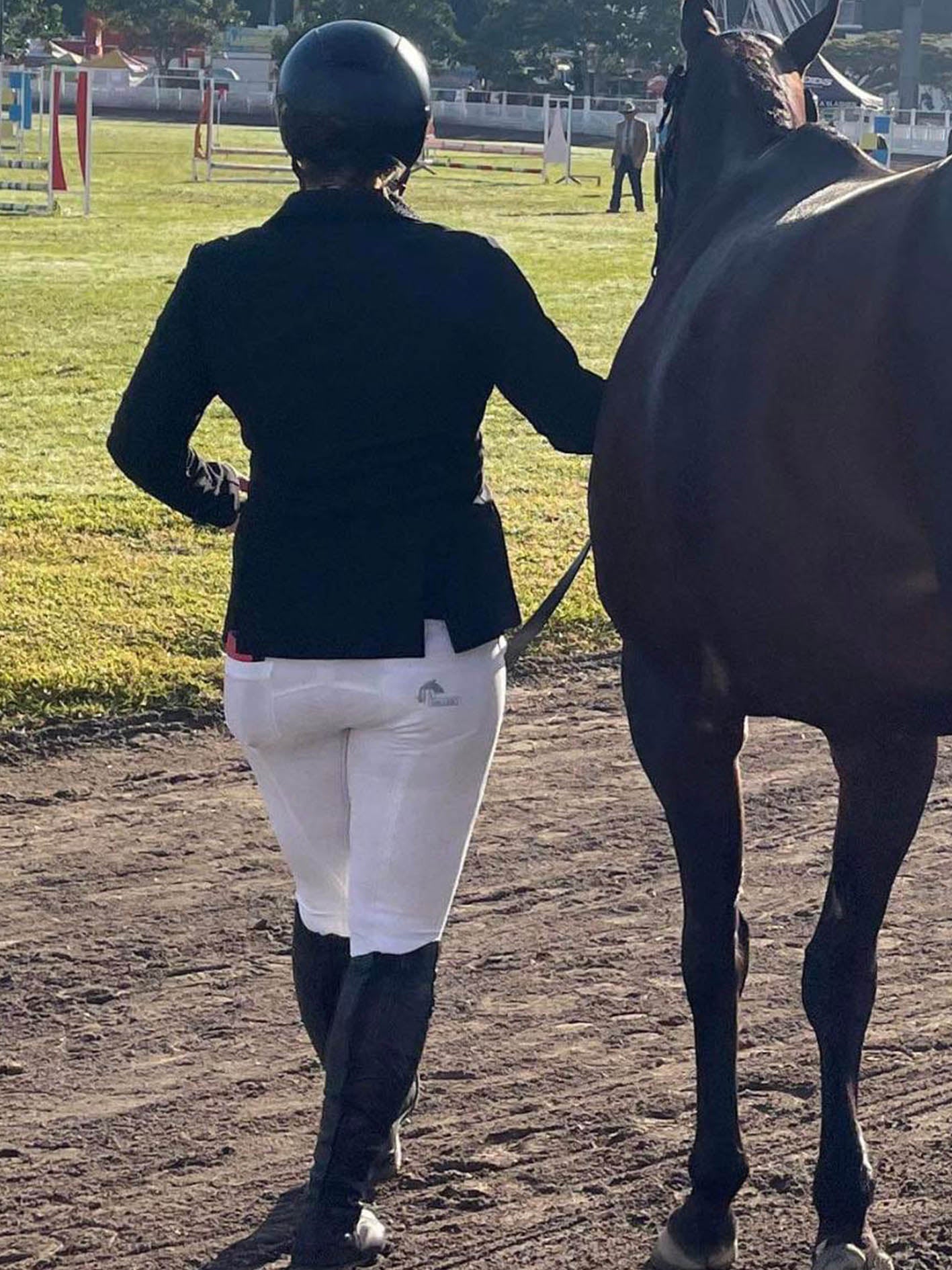 White CoolMax Breeches with or without Silicone seat grip