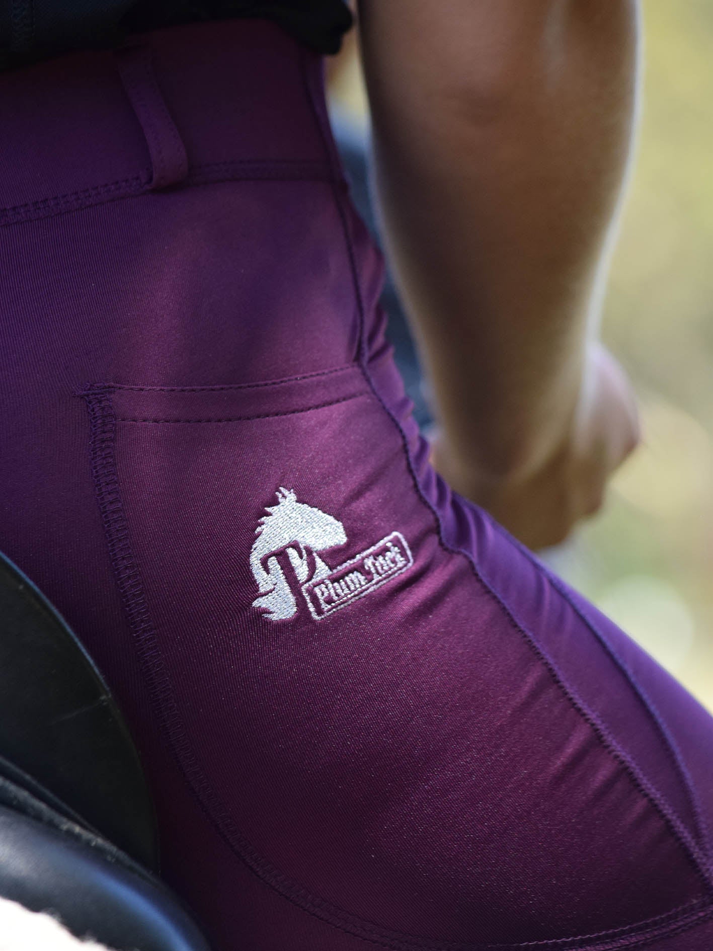 Riding Tights in Wine - With or Without Silicone Seat