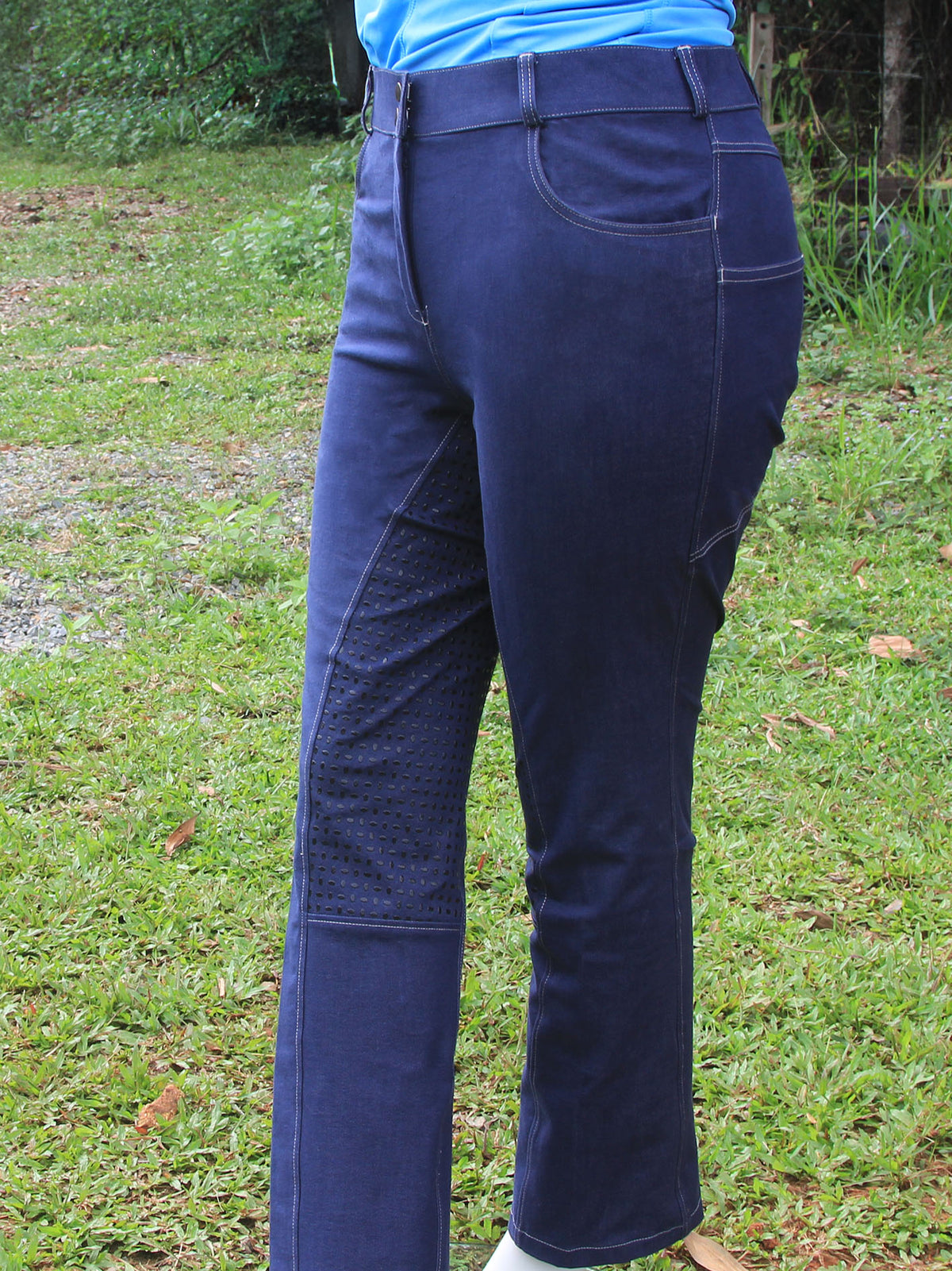 Bootleg Denim Riding Jeans – High Rise Comfort Waistband