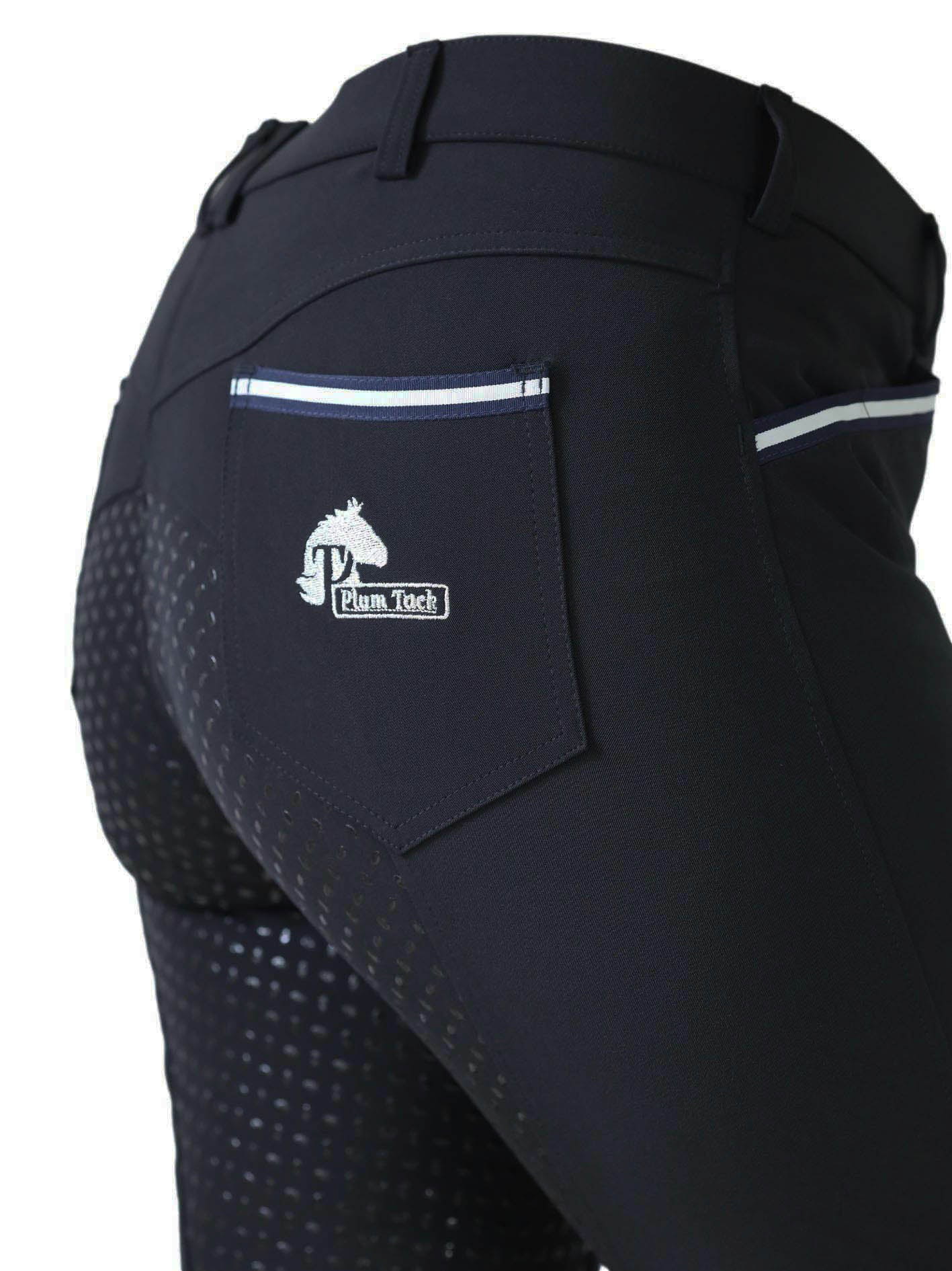 CoolMax Black Breeches in sizes 6 to 28 - With Silicone Seat Grip