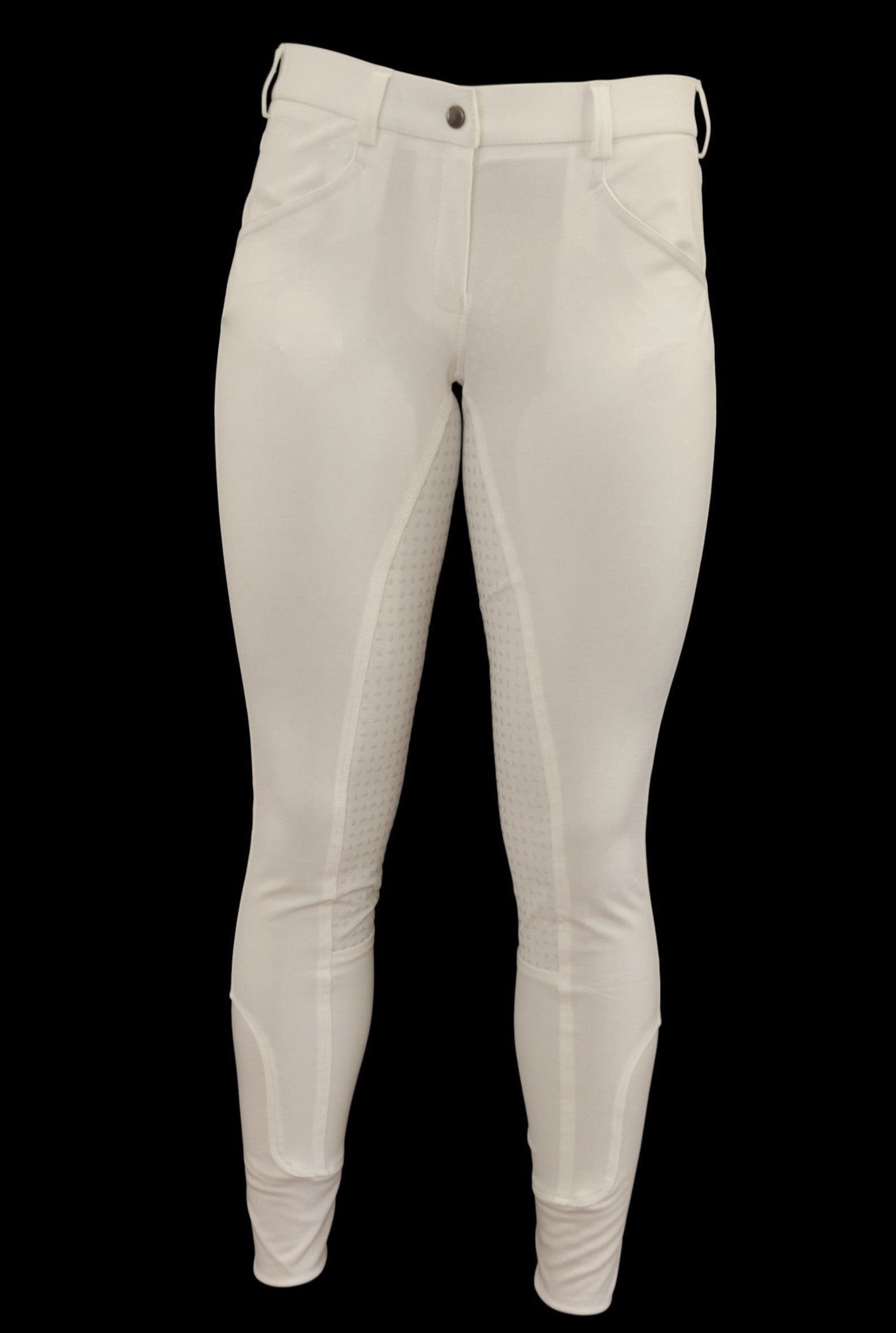 White CoolMax Breeches with or without Silicone seat grip