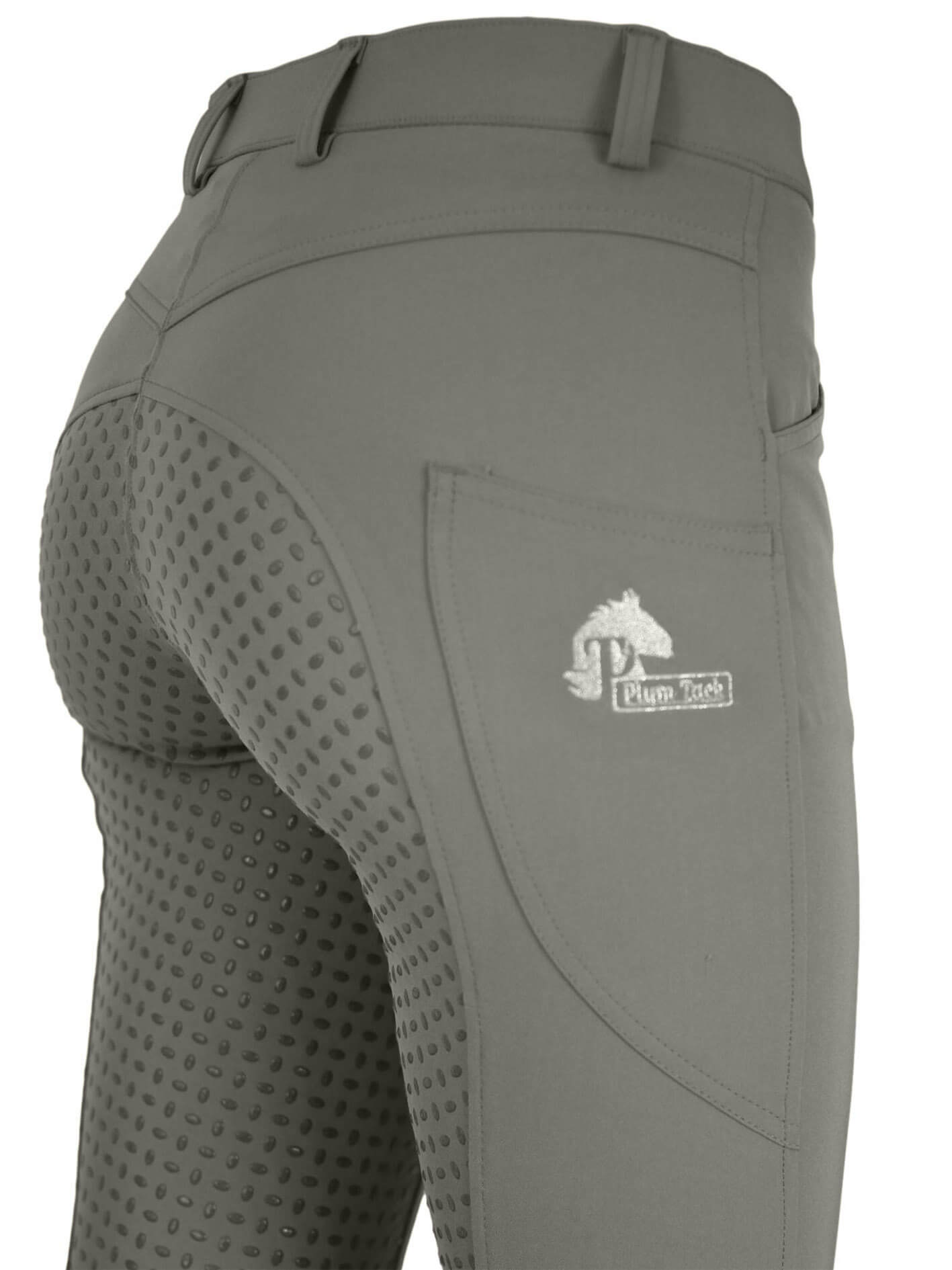 Grey CoolMax Breeches - With or without silicone grip seat