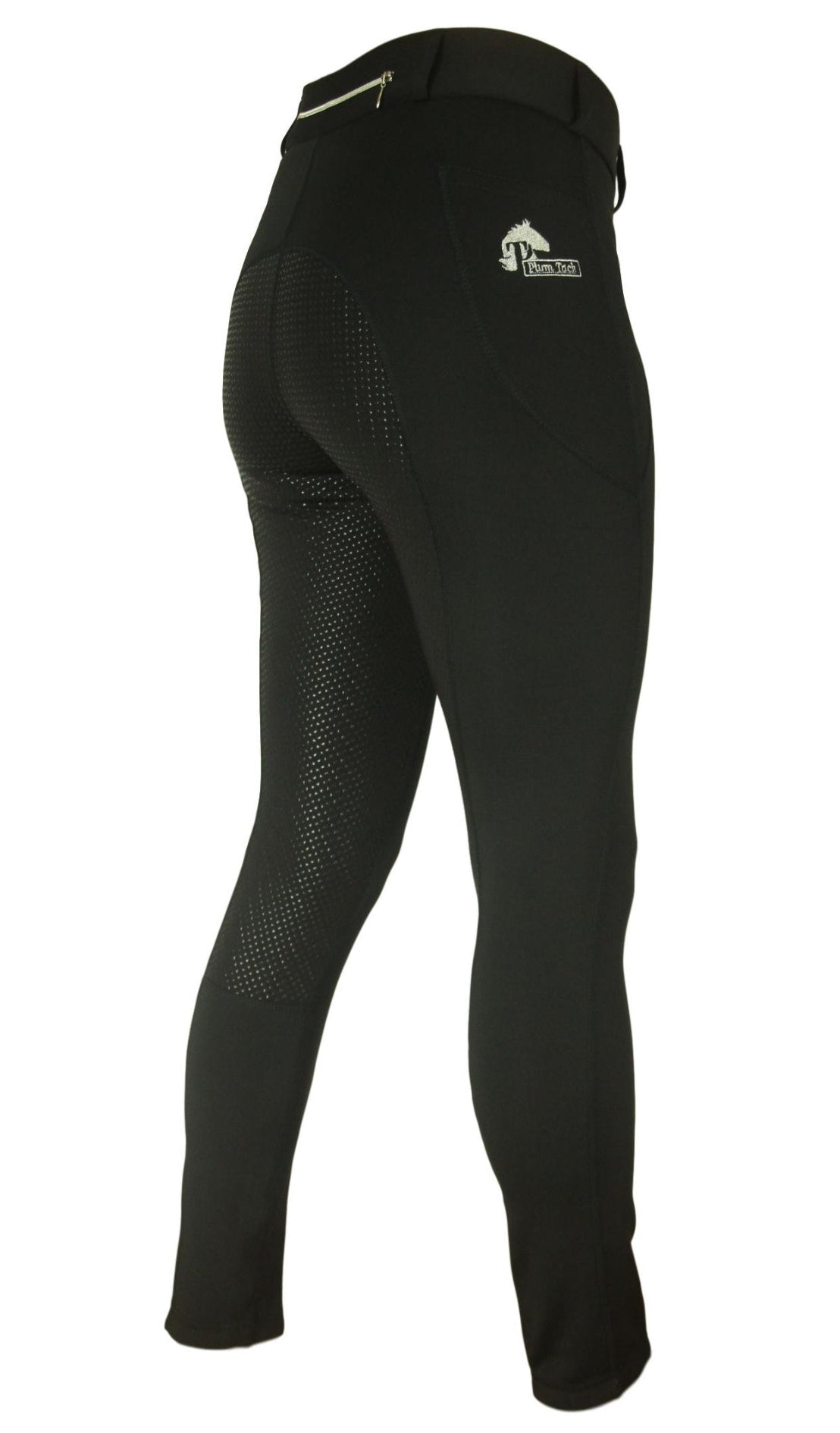 Winter riding tights in Black. With or Without Silicone Seat Grip