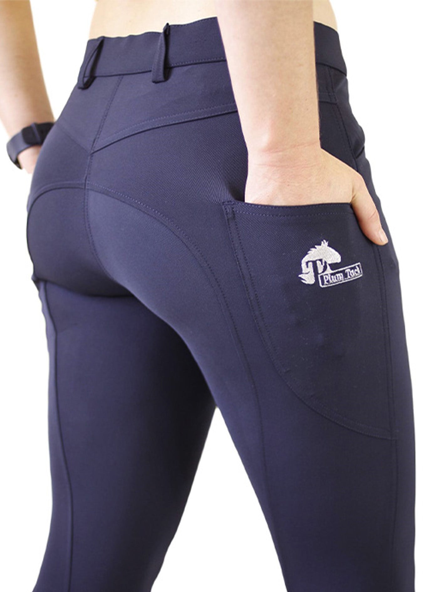 CoolMax Navy Breeches with NO Silicone