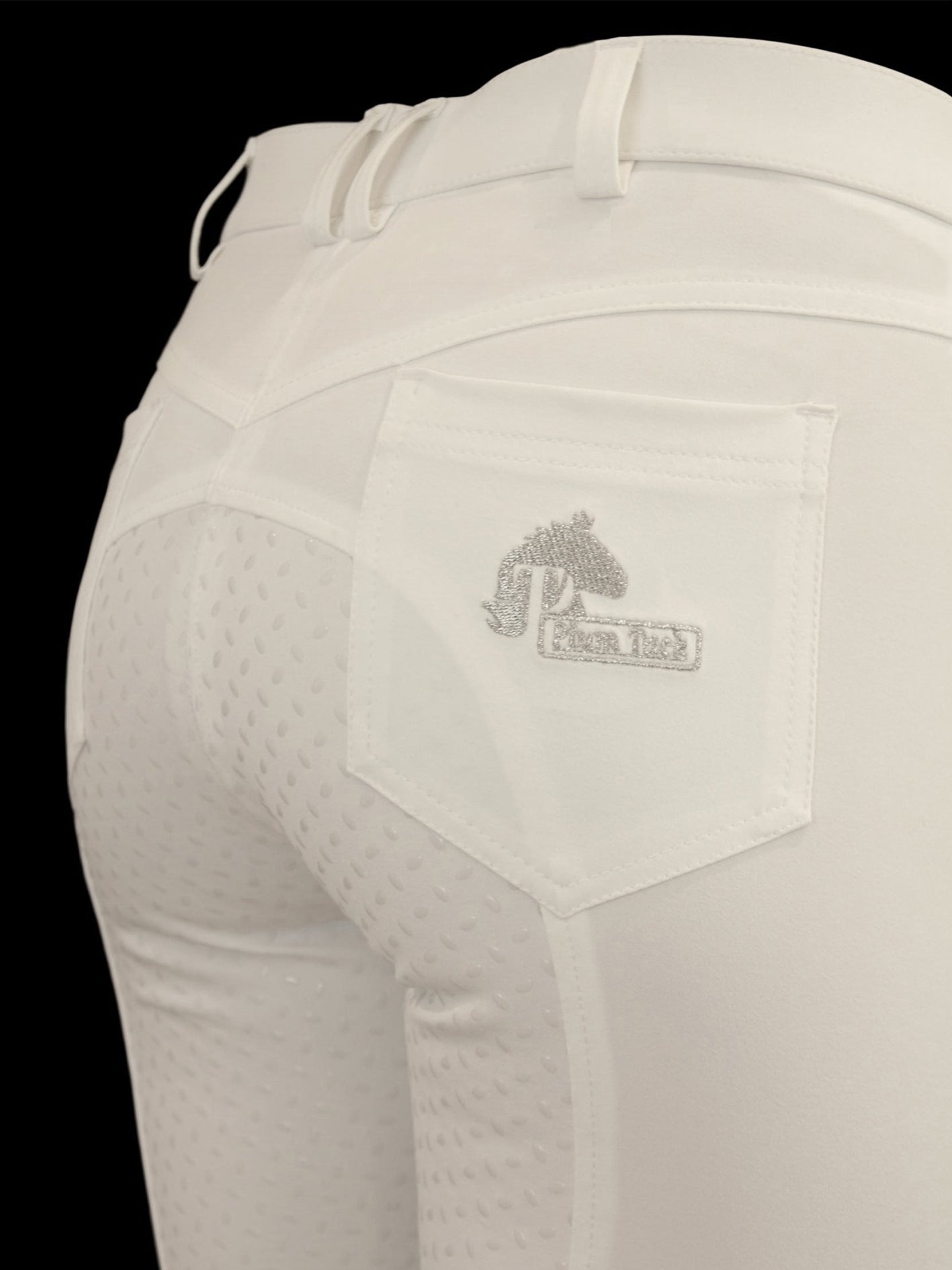 White Coolmax Breeches with or without Silicone seat grip