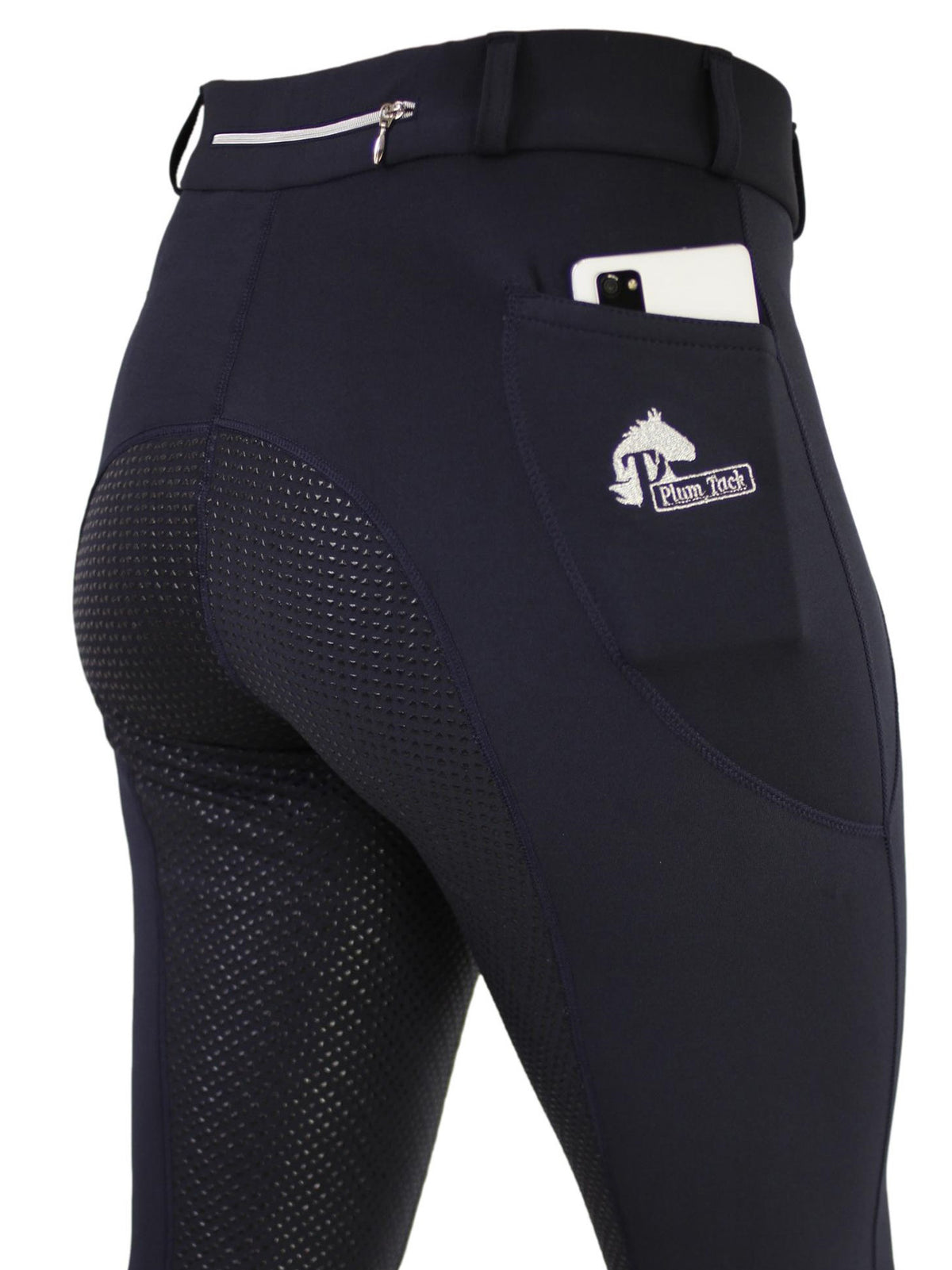 Winter riding tights in Navy. With or without silicone seat grip